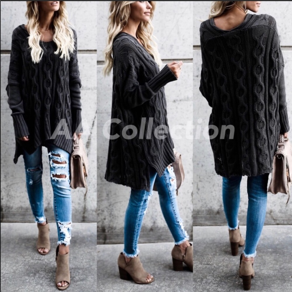Oversized loose fit sweater long sleeves slouchy - Picture 4 of 7